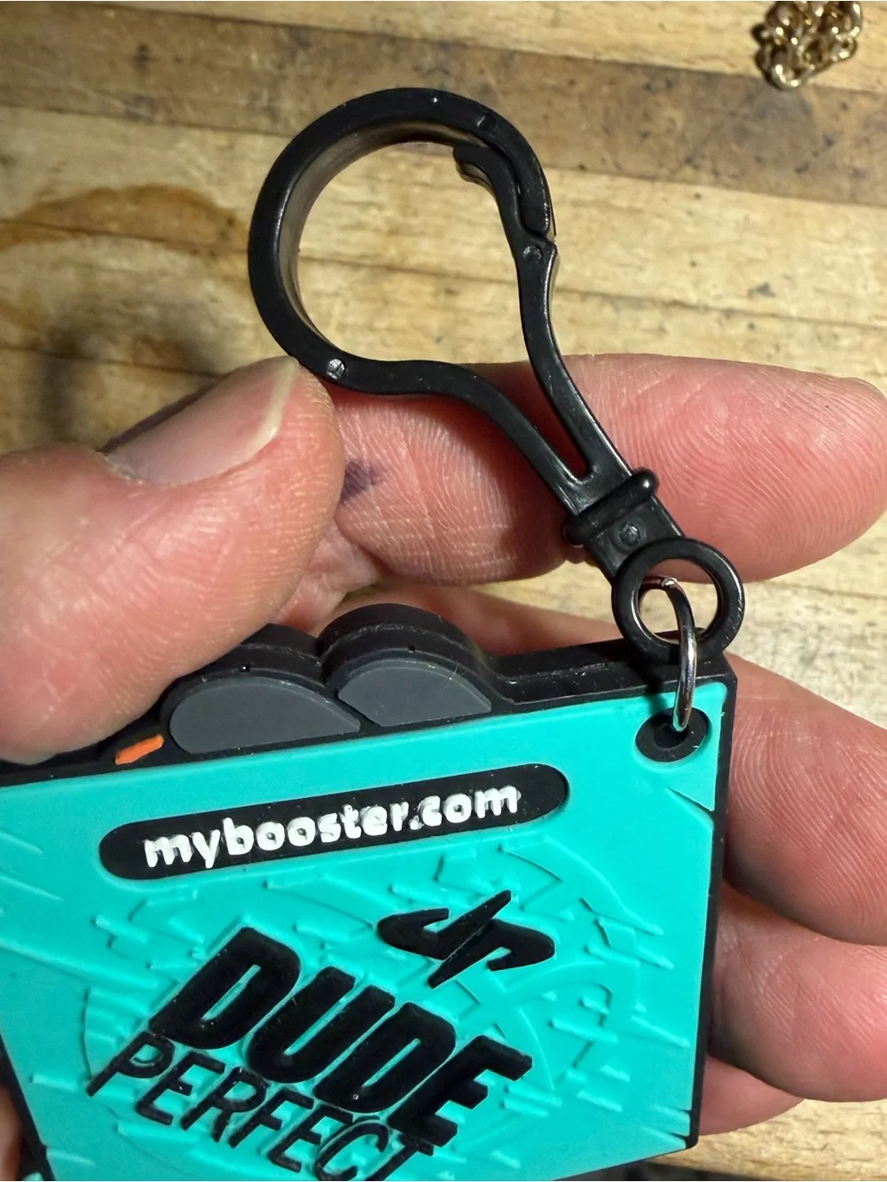 Dude Perfect Panda Slam Dunk basketball keychain.